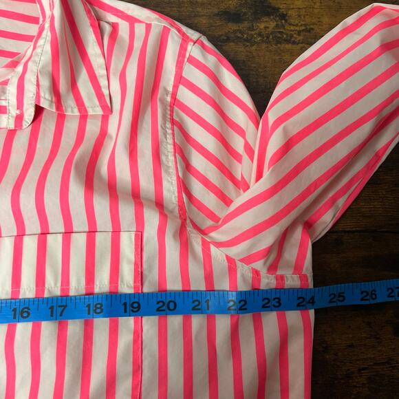 Lot of 2 Women's A New Day XL Button Up Shirt Striped Beach Coastal Lightweight - Picture 13 of 16